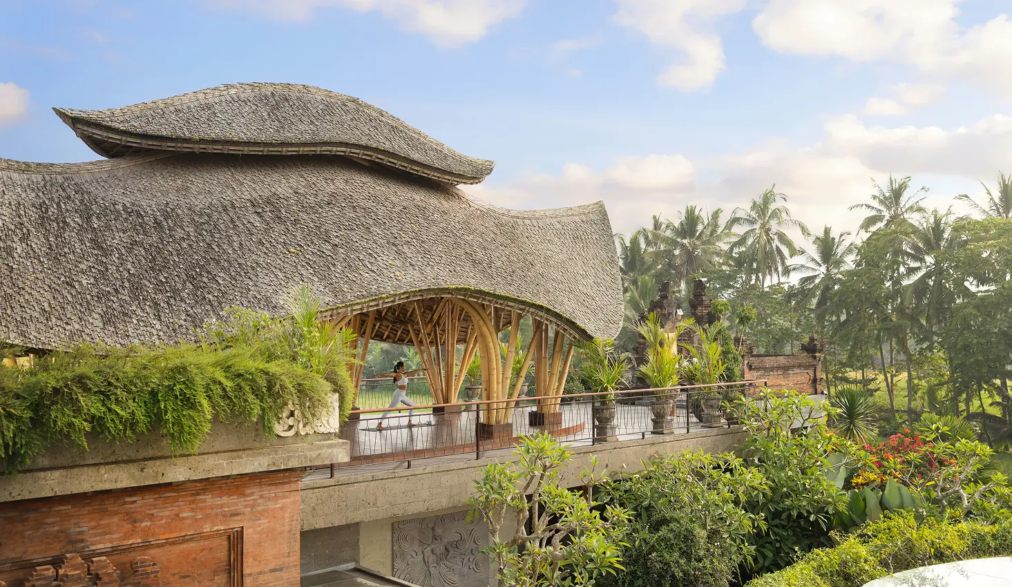 A woman doing Yoga at Abisena Ubud