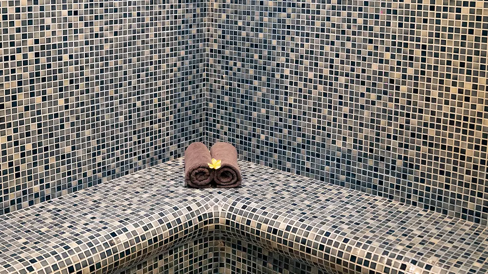Two towels for the spa.
