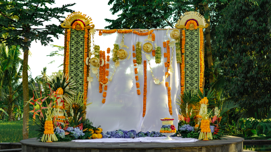 a wedding set in abisena ubud
