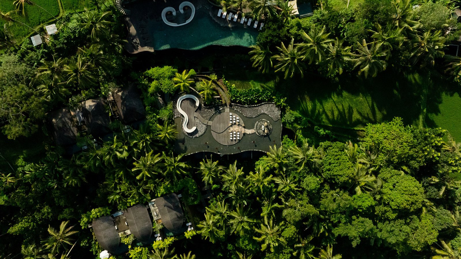 Wedding drone view at Abisena Ubud