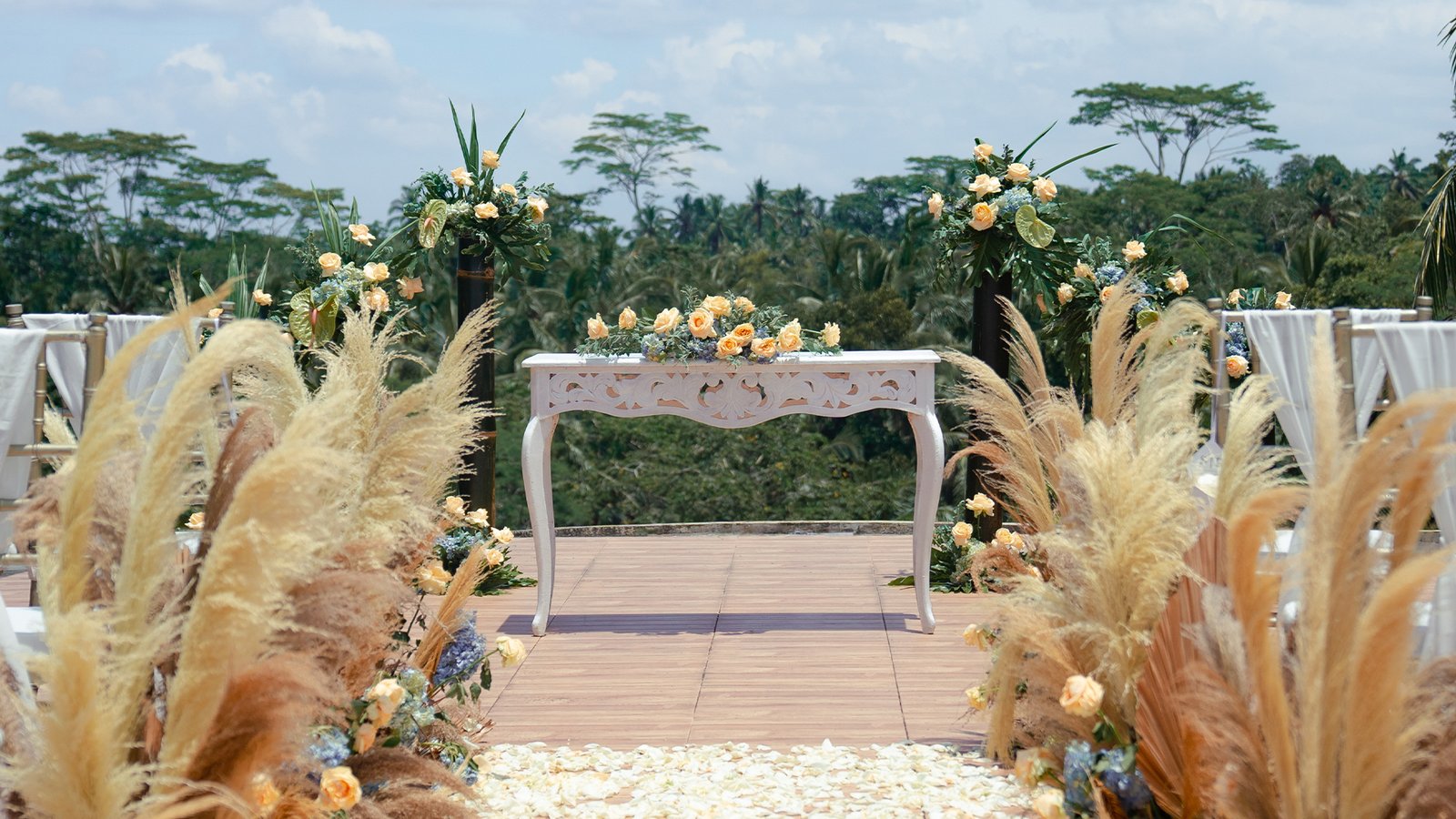 Wedding Altar with nature view