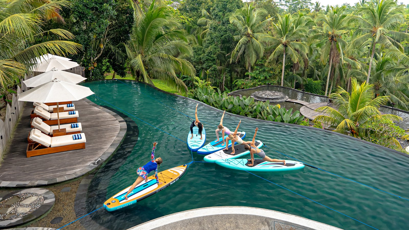 Training stand up padel in ubud