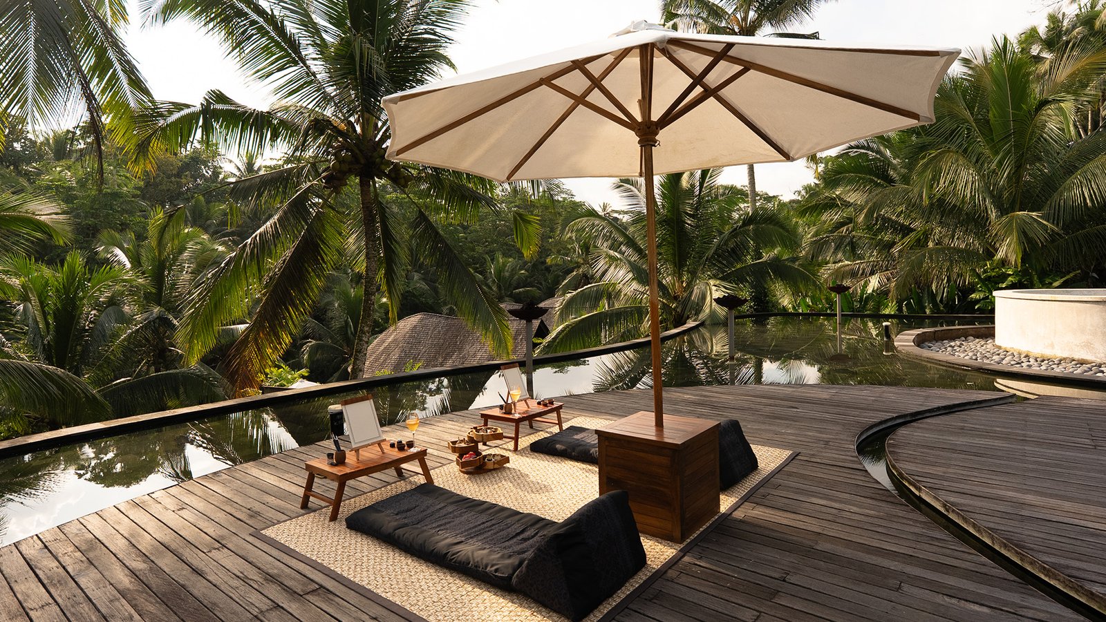 Paint beside the pool