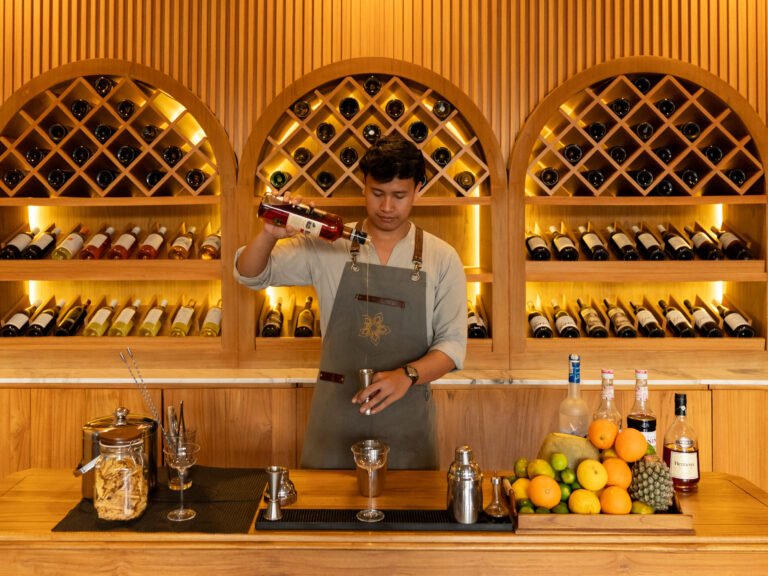 Bartender make a drink